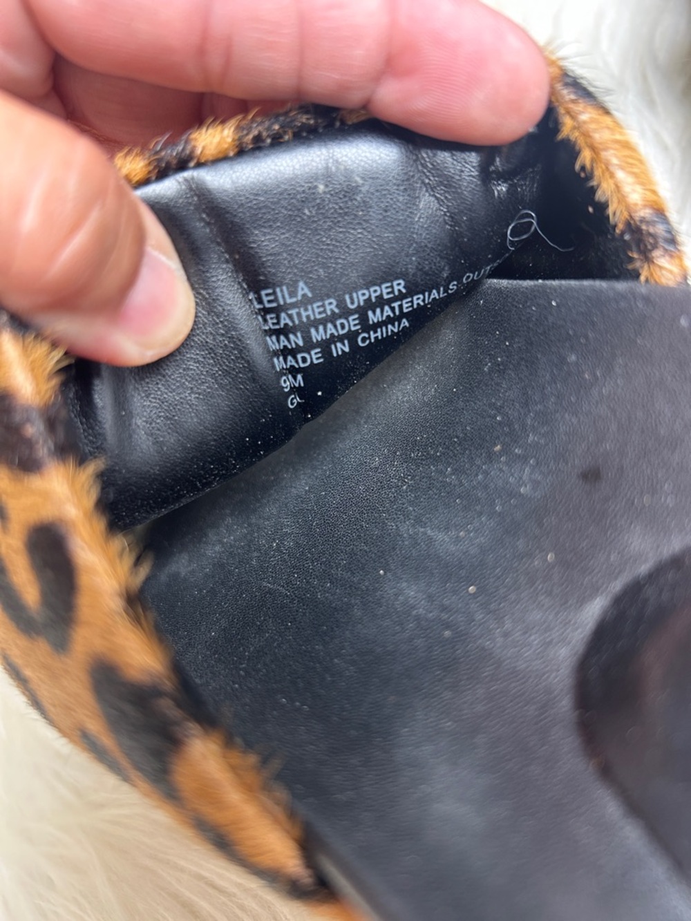 AEROSOLES Leopard Print Calf Hair Slide Sandals Women's Size 9 - Picture 9 of 12